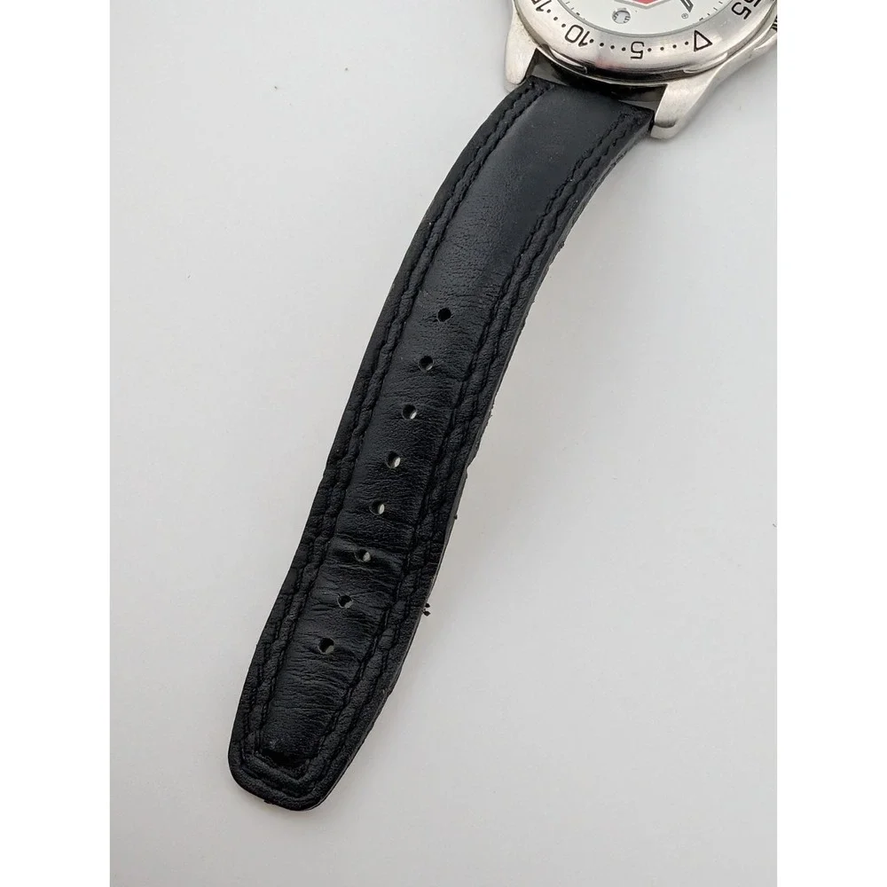 Ohio State Buckeyes Sun Time Men's Watch Black Leather Band- New Battery